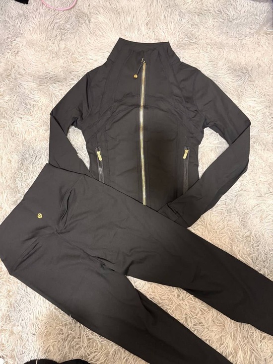 lululemon athletica Pants - lululemon athletica Black Jumpsuit with Gold Zippers